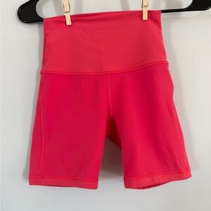 Lululemon Pink/Coral Bike Shorts